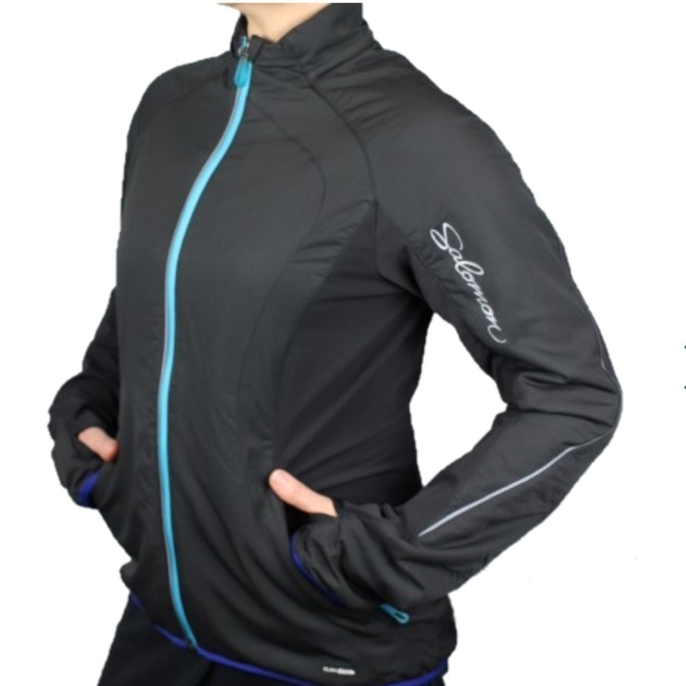 Salomon Clima Wind Women's Black Jacket Outdoor Hiking Ski Small